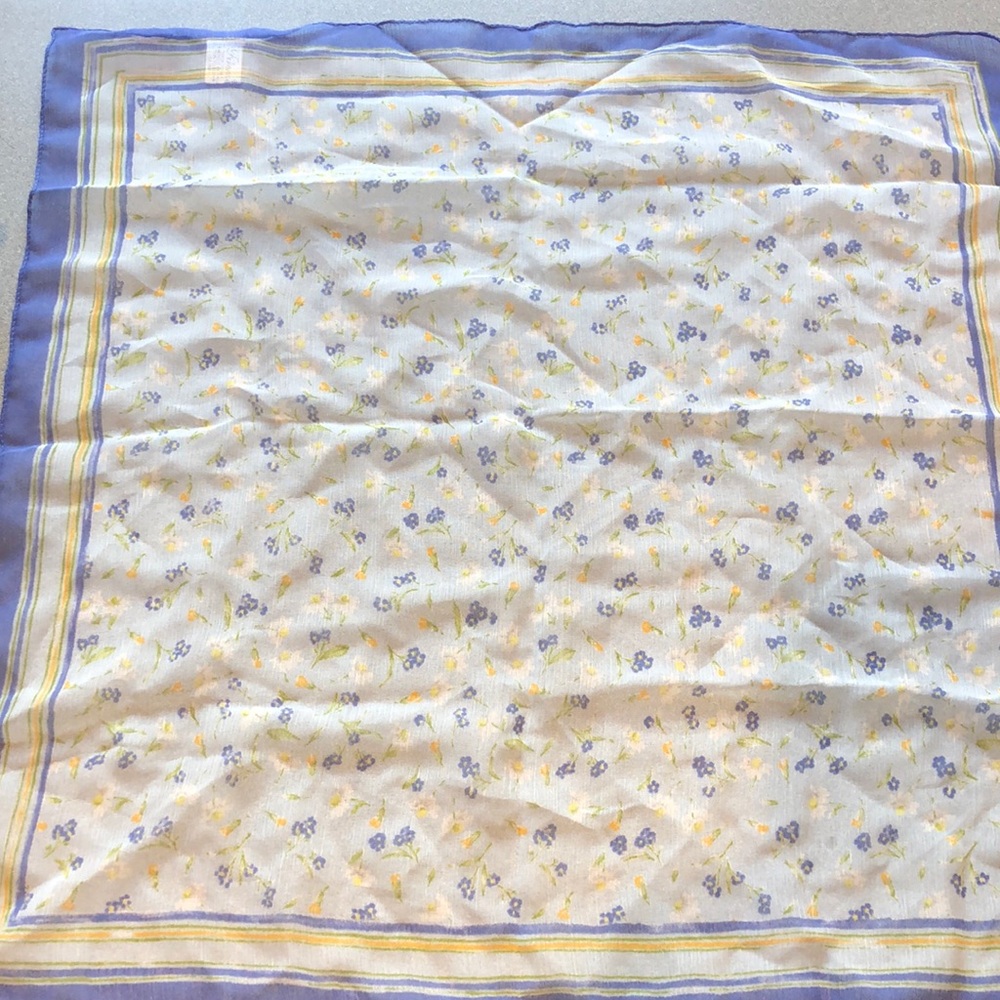 Firenze Blue/purple Floral Scarf